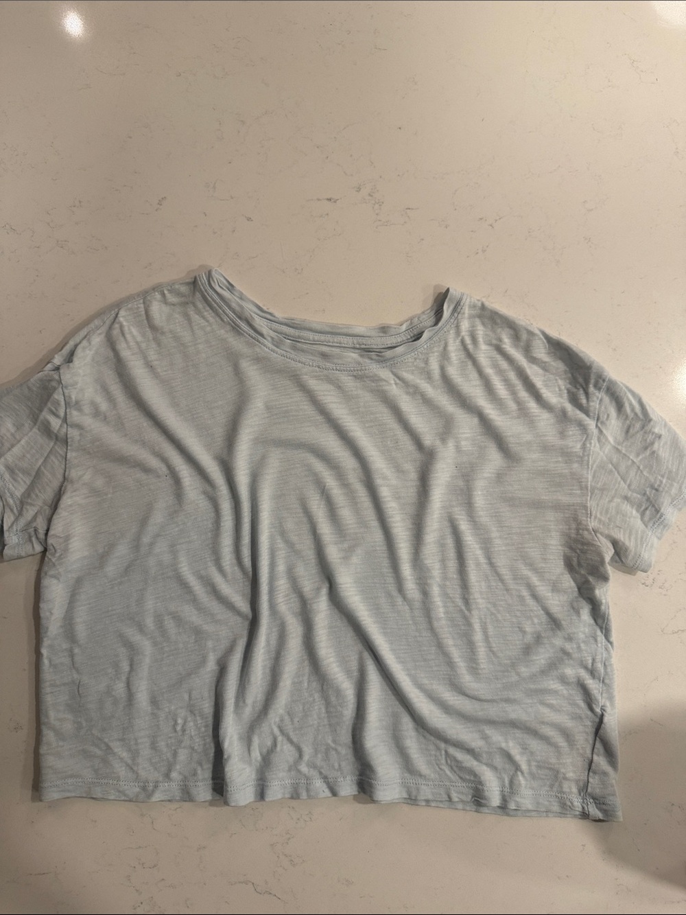 Old Navy Light Blue Women's Cropped Tee